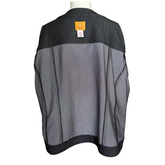 Ruby Rd Woman Black Round Neck Long Sleeve Full Zip Jacket Women's Sz 20W - Picture 10 of 16